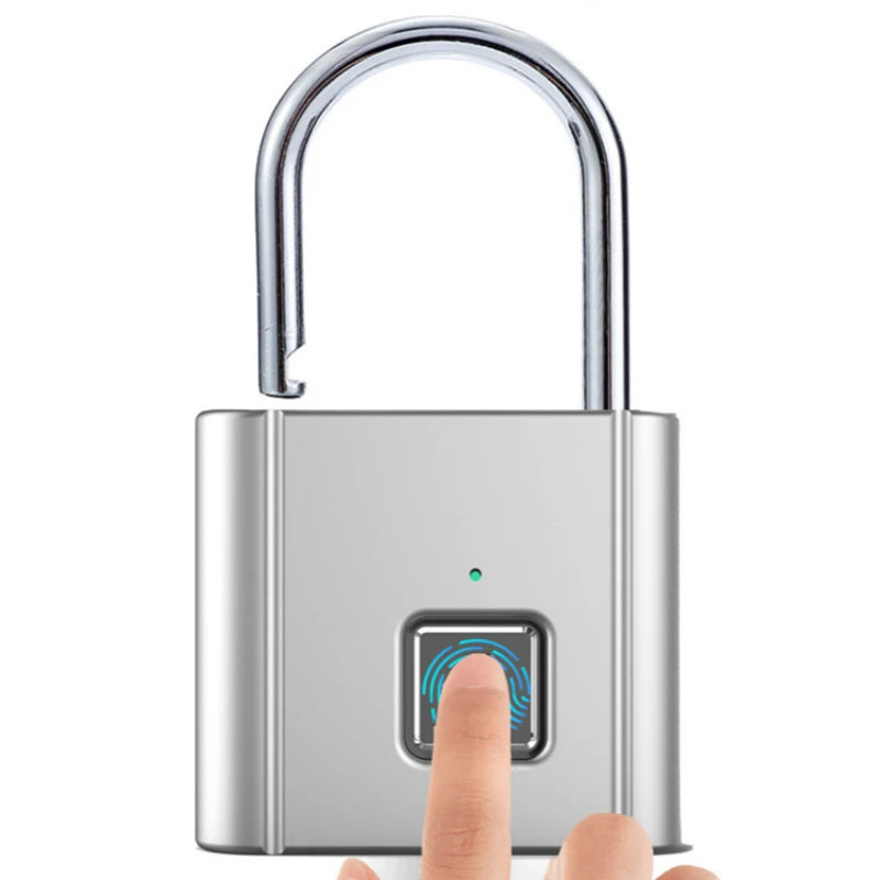 Smart Biometric Fingerprint Padlock – USB Rechargeable