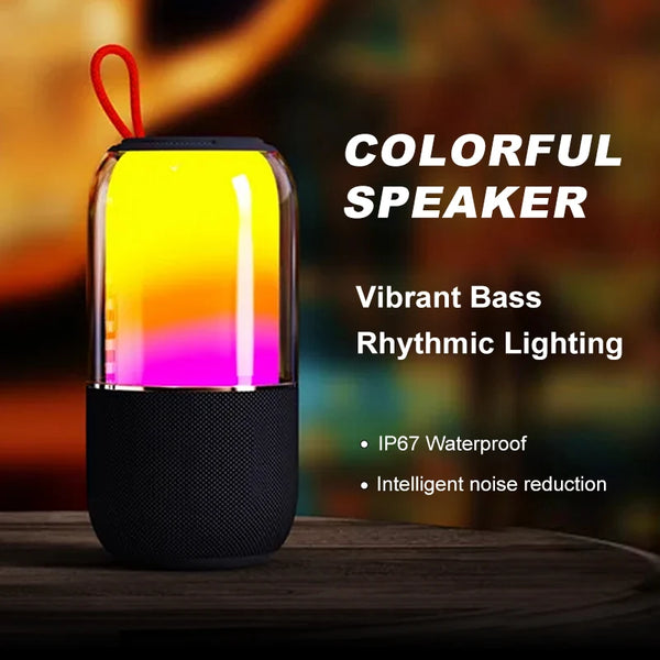 Bluetooth 5.3 Portable Speaker with LED Lights