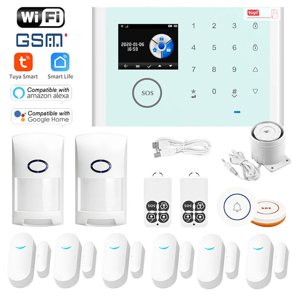 CS118 WiFi+GSM+GPRS 3-in-1 Smart Home Alarm System | Tuya App Control & 433MHz Door Bell