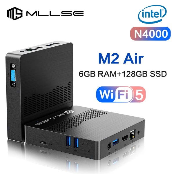 MLLSE M2 Air Mini PC – N4000, 6GB+128GB, Windows 11