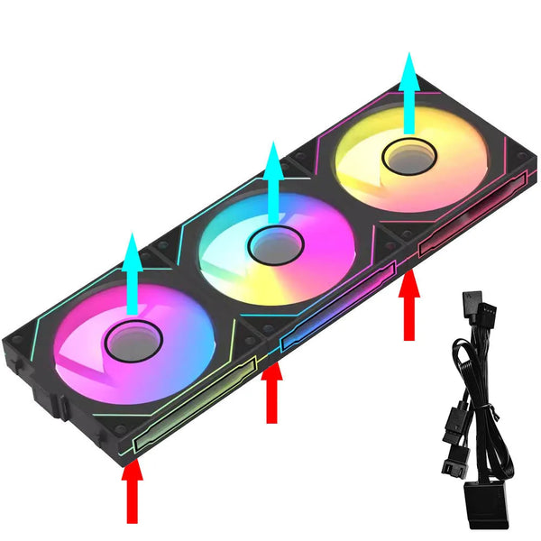 JUMPEAK MX120 360mm Modular Wireless Splicing ARGB Cooling Fan | Infinite Mirror Effect for PC Water Cooler