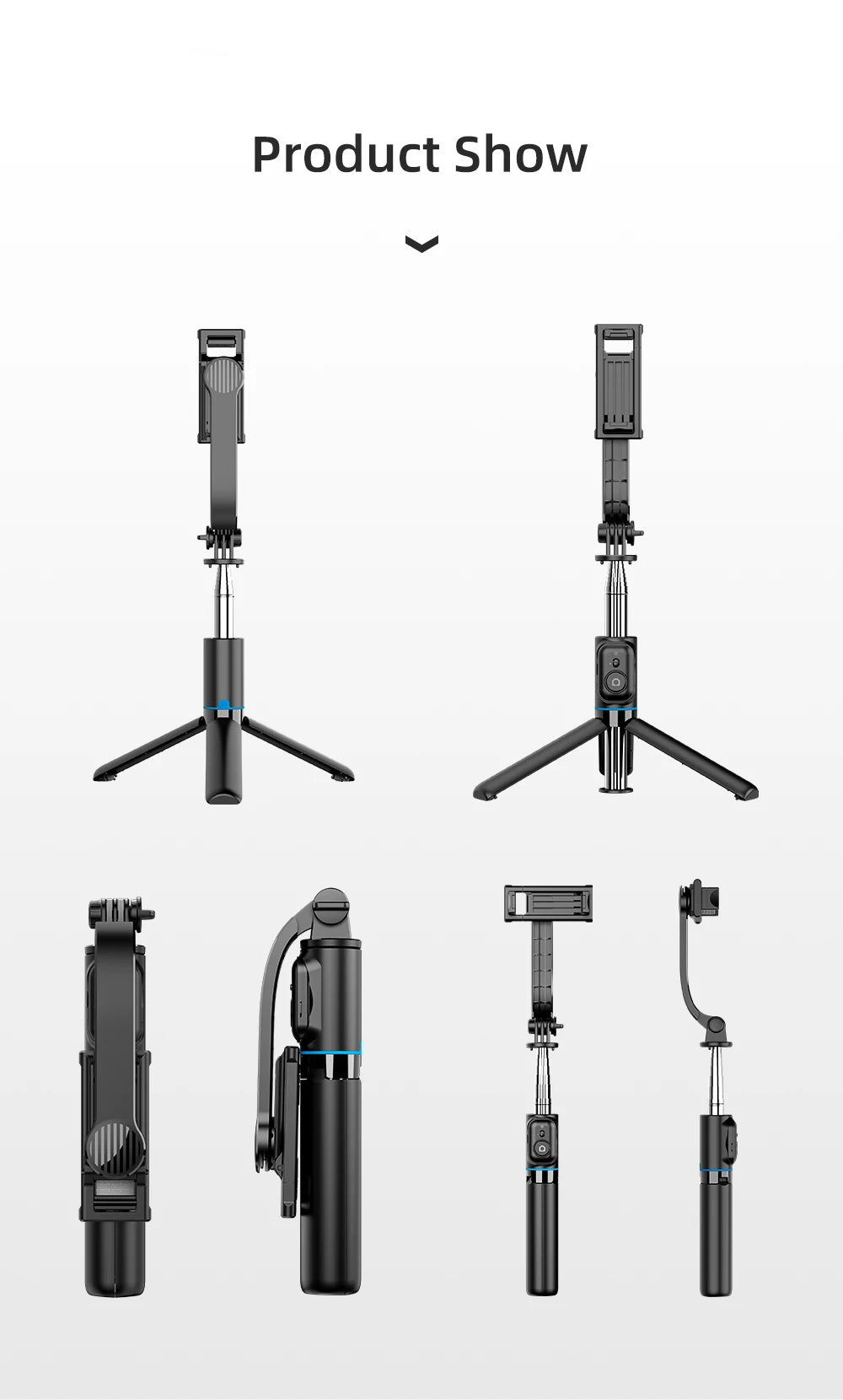 W&O C01 Selfie Stick Tripod with Wireless Stabilizer
