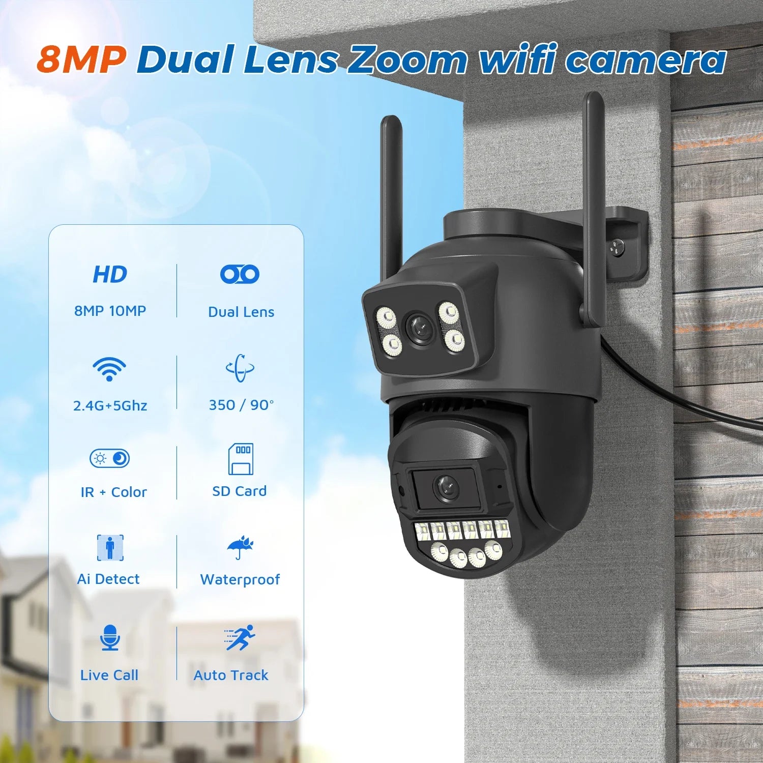 Xiaomi 10MP Dual-Lens 5K PTZ Outdoor Security Camera