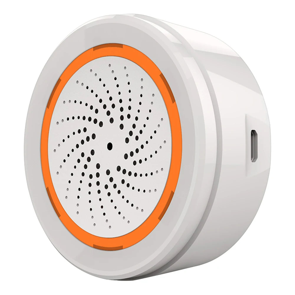 Sound & Light Sensor Smart Alarm Siren | 90dB Siren with App Remote Control for Home Security