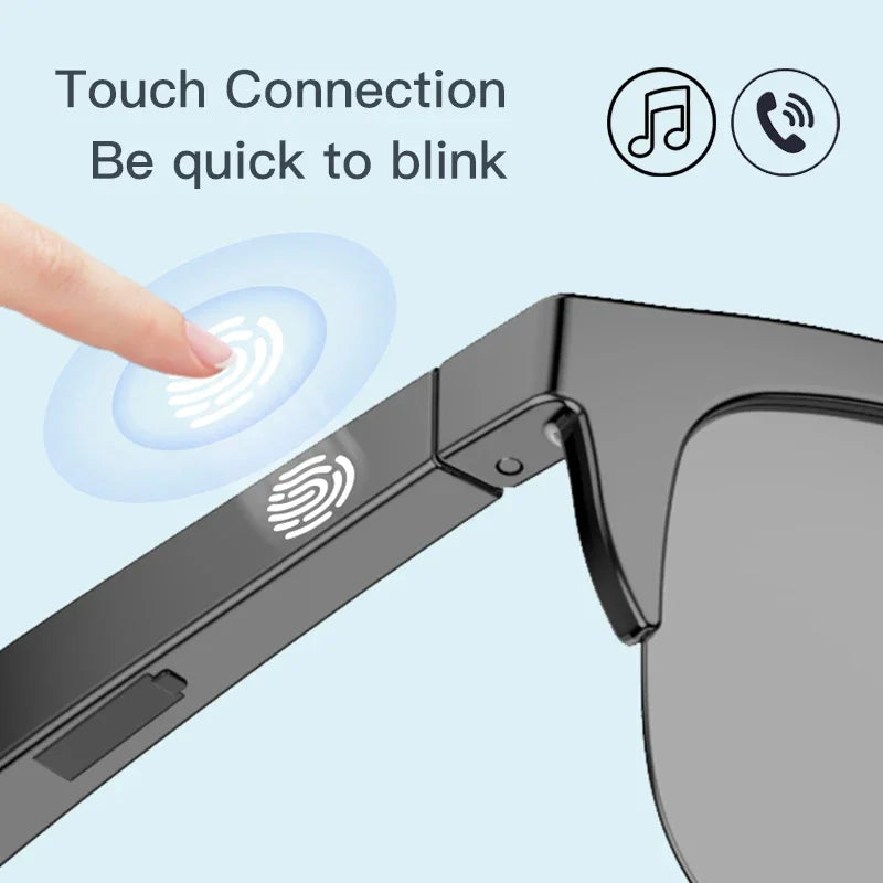 Smart Bluetooth 5.3 Sunglasses – UV Protection & Built-in Headphones for Sports & Calls