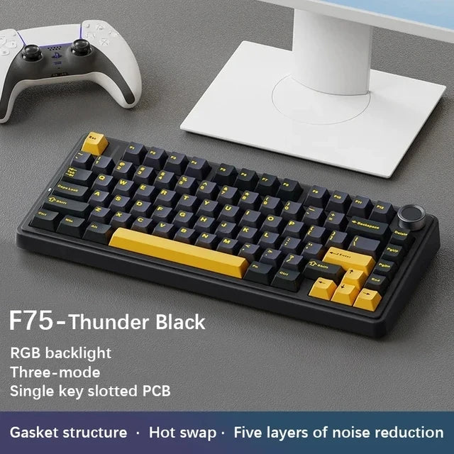 AULA F75 Gaming Mechanical Keyboard – 75% Layout, Tri-Mode, RGB