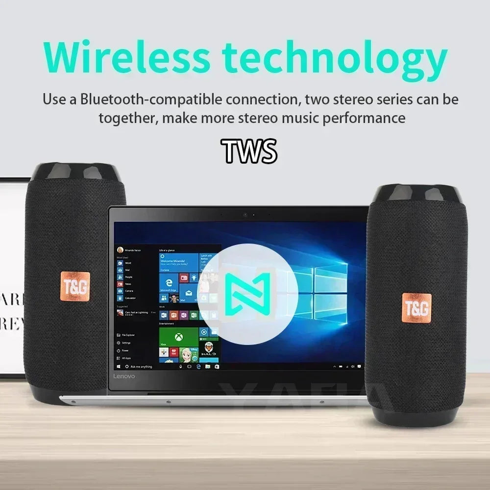 Portable Wireless Bluetooth Speaker – Waterproof with Subwoofer & FM Radio