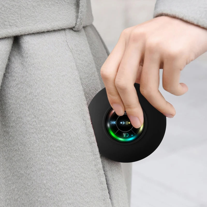 Mini Waterproof Bluetooth Shower Speaker with RGB Light