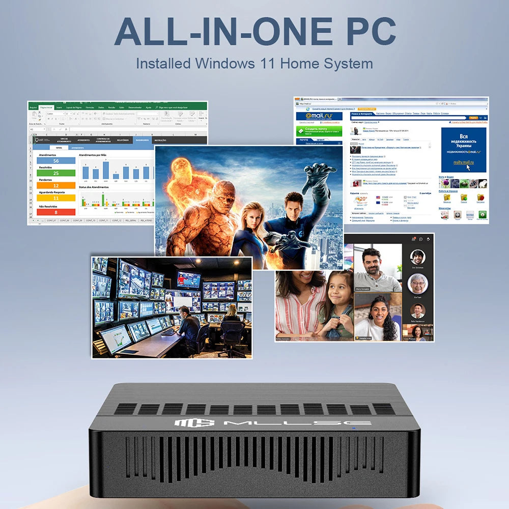 MLLSE M2 Air Mini PC – N4000, 6GB+128GB, Windows 11
