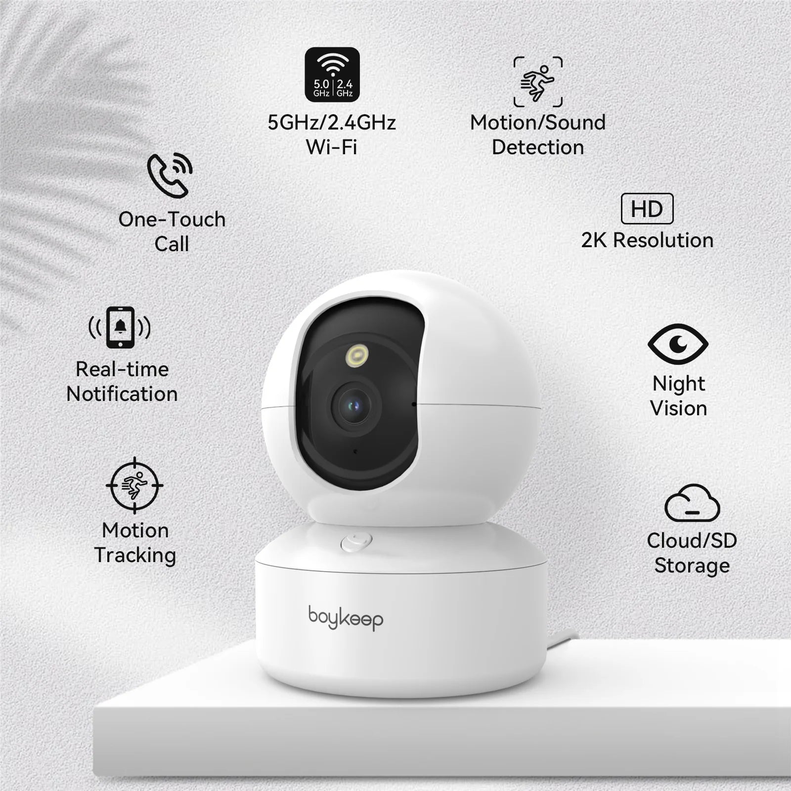BoyKeep 3MP WiFi Smart Baby Monitor Camera – Auto Tracking