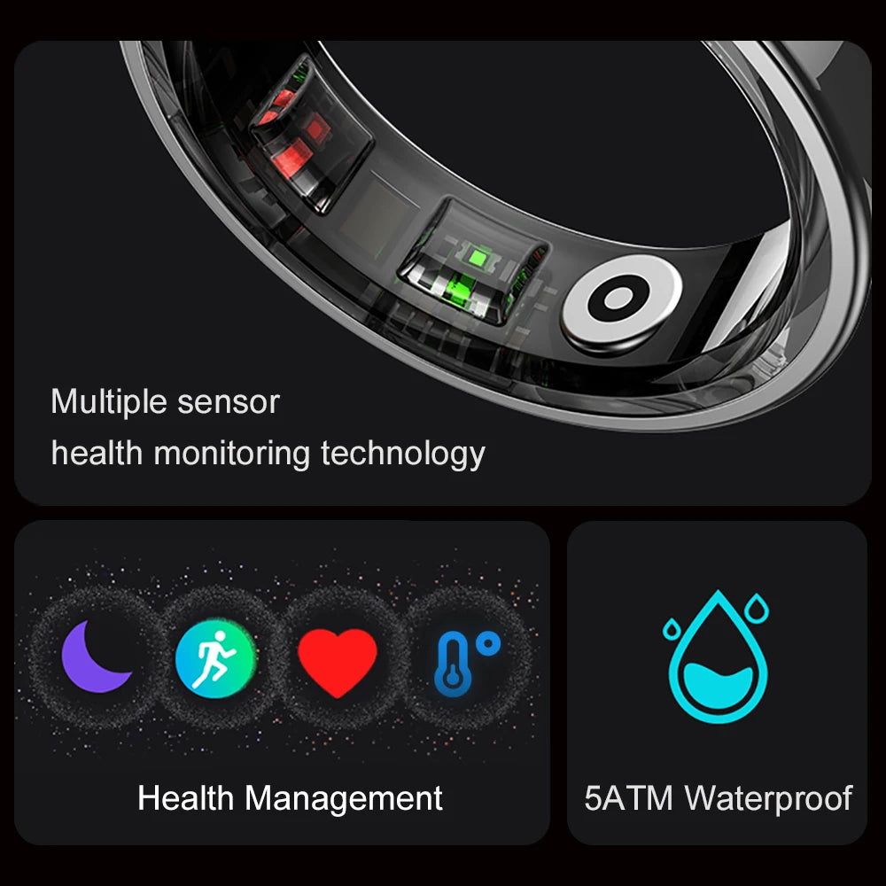 COLMI R09 Smart Ring with Charging Case – Health & Sleep Monitor