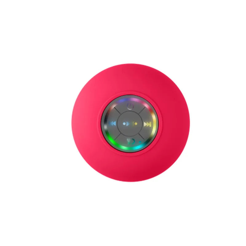 Mini Waterproof Bluetooth Shower Speaker with RGB Light