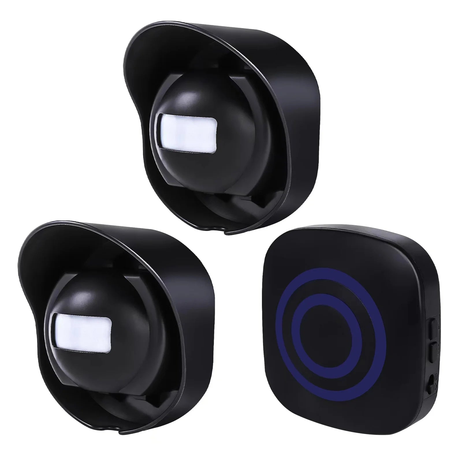 Multifunctional Wireless Driveway Alarm | Waterproof Outdoor Motion Sensor with 1 Receiver & 2 Transmitters for Indoor/Outdoor Use