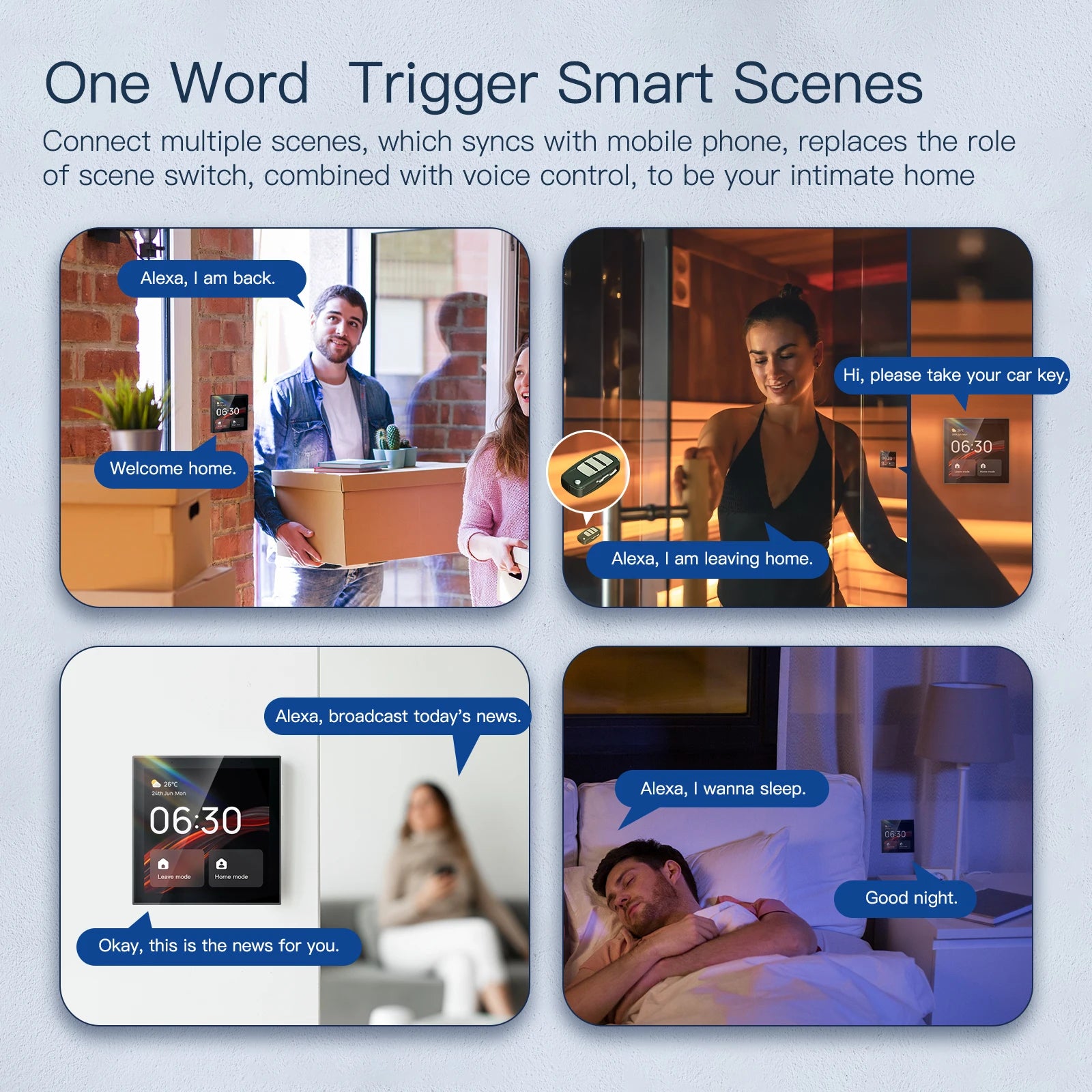 Tuya WiFi Smart Touch Panel with Alexa & Zigbee Hub