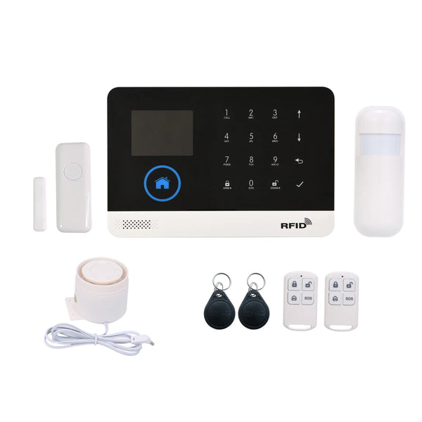 Smart Home Alarm System | 433MHz GSM Wireless WiFi Security with Tuya App, Alexa & Google Home Compatible