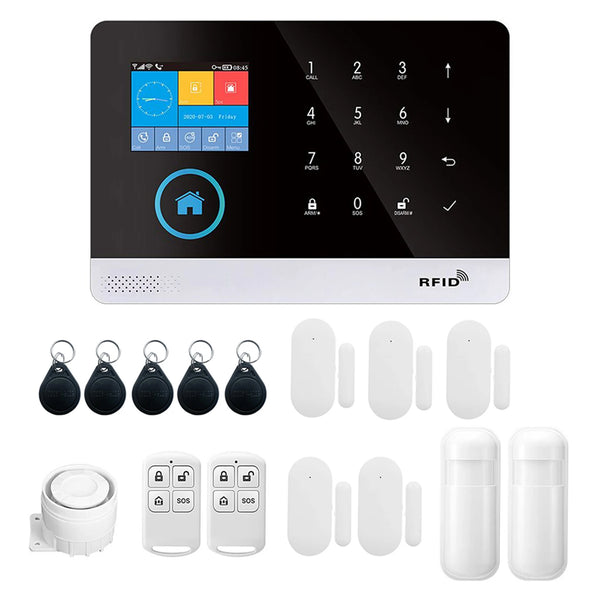 Smart Home Alarm System | 433MHz GSM Wireless WiFi Security with Tuya App, Alexa & Google Home Compatible