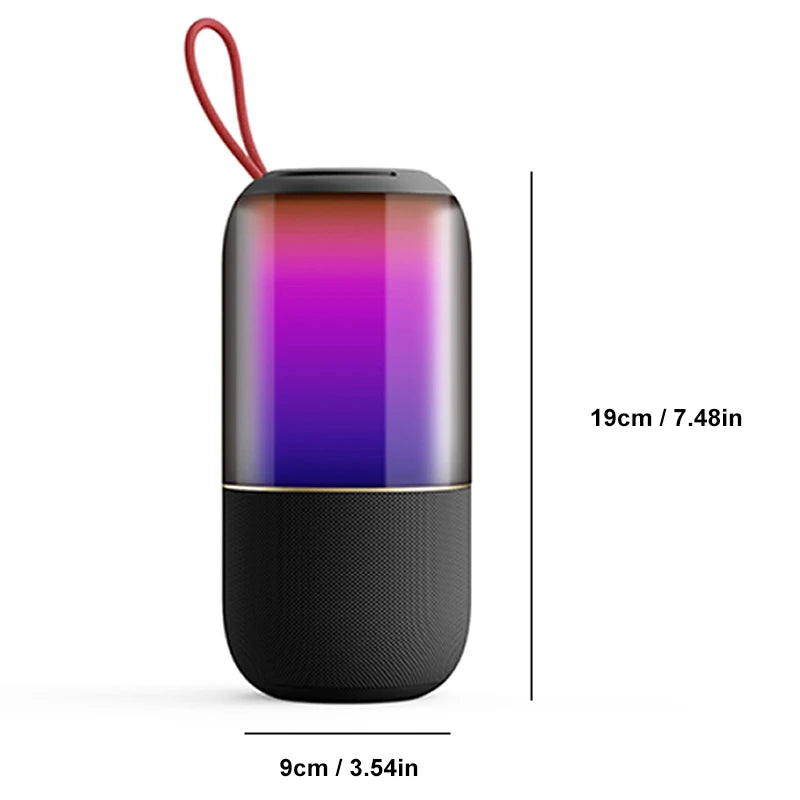 Bluetooth 5.3 Portable Speaker with LED Lights