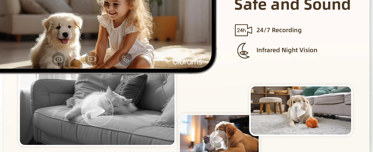 Blurams 2K Indoor PTZ WiFi Camera with 2-Way Talk