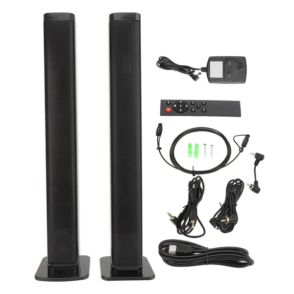 2-in-1 Bluetooth Soundbar with Remote – Wall-Mountable TV Speaker, HD Cable Included