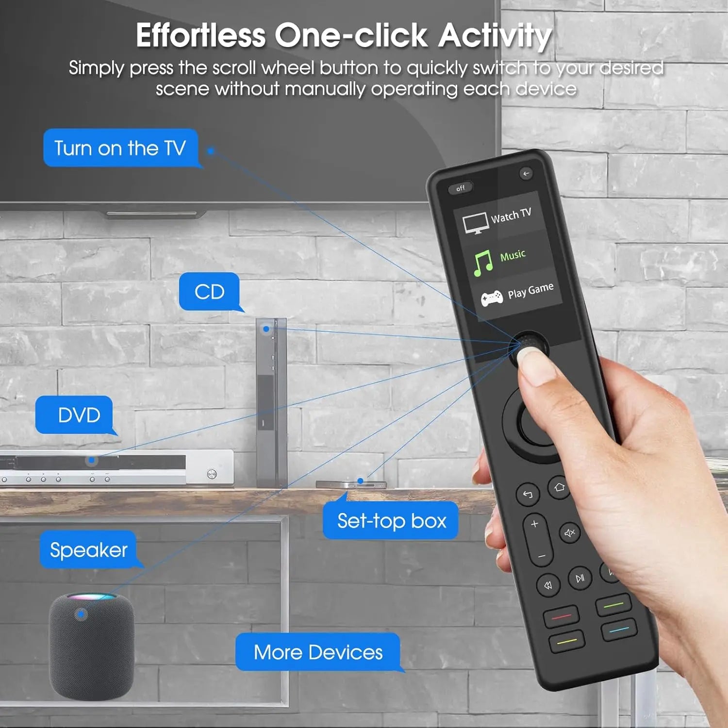 X1S Universal Remote with Hub & App | Smart All-in-One Control for Up to 60 IR Devices, Customizable Activities