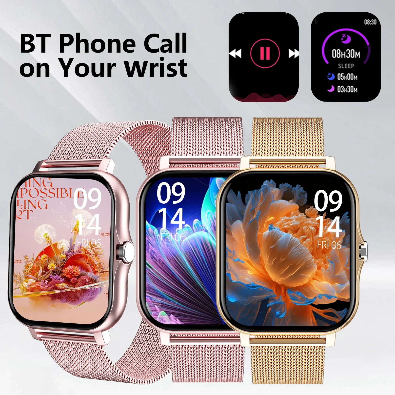 Smartwatch with Wireless Calling & Fitness Monitoring
