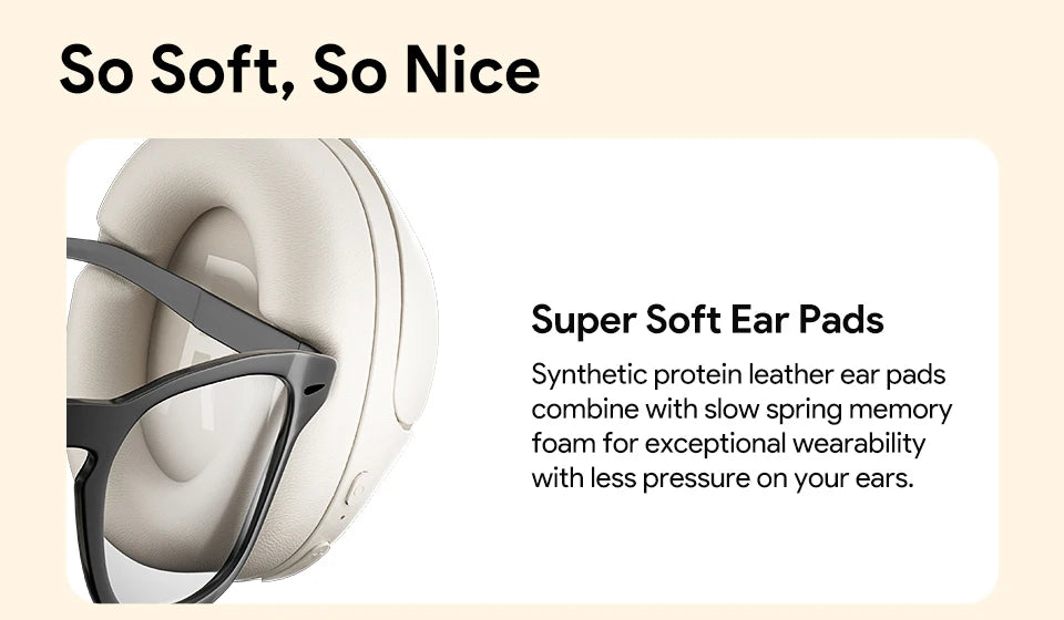 QCY H3 ANC Wireless Headphones – Bluetooth 5.4, 60H Playtime