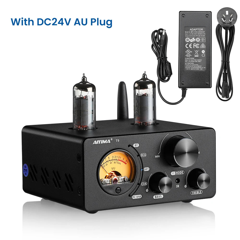 AIYIMA T9 HiFi Tube Bluetooth Amplifier with DAC