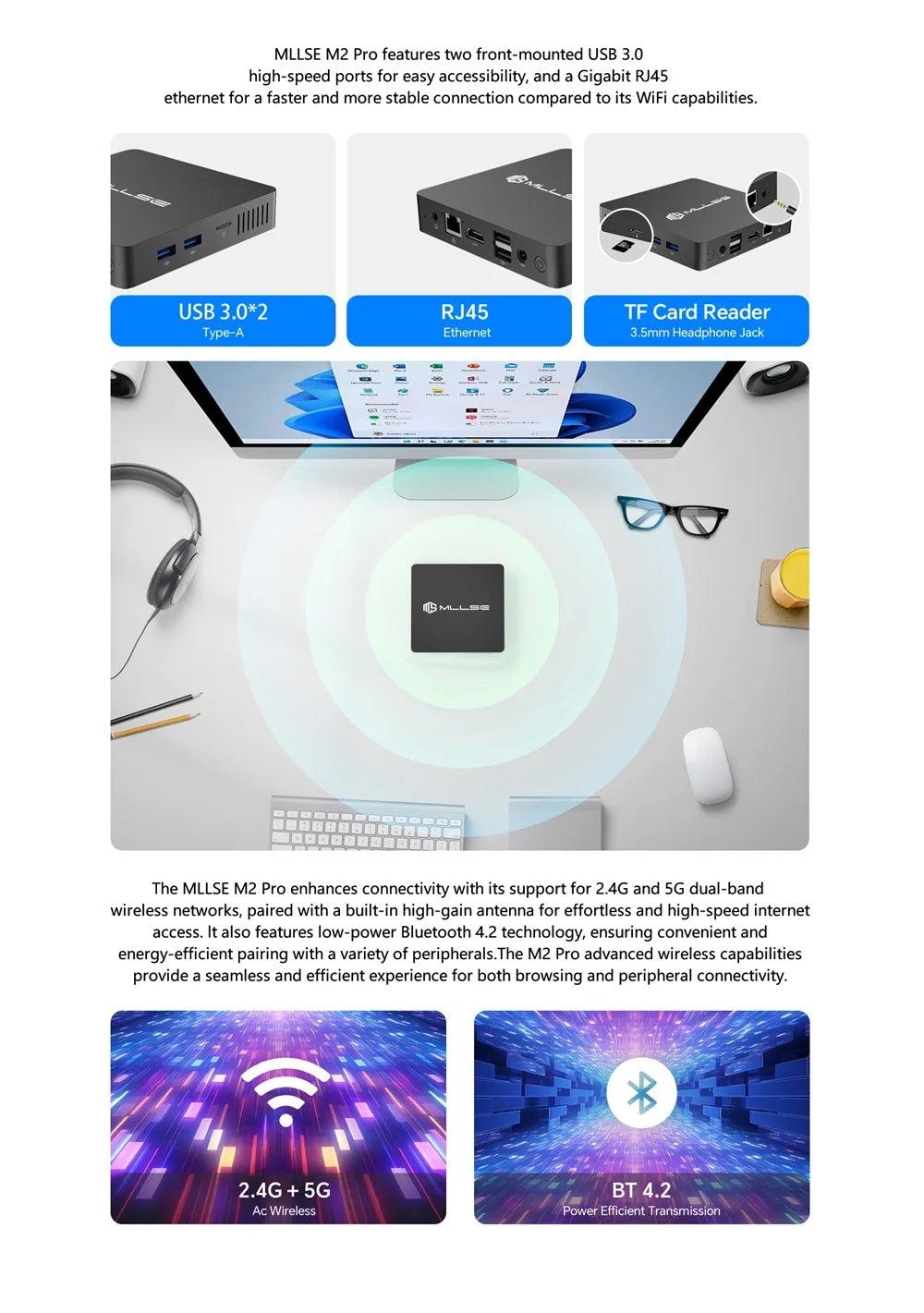 MLLSE M2 Air Mini PC – N4000, 6GB+128GB, Windows 11