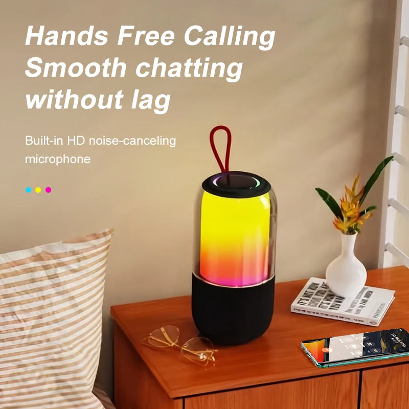 Bluetooth 5.3 Portable Speaker with LED Lights