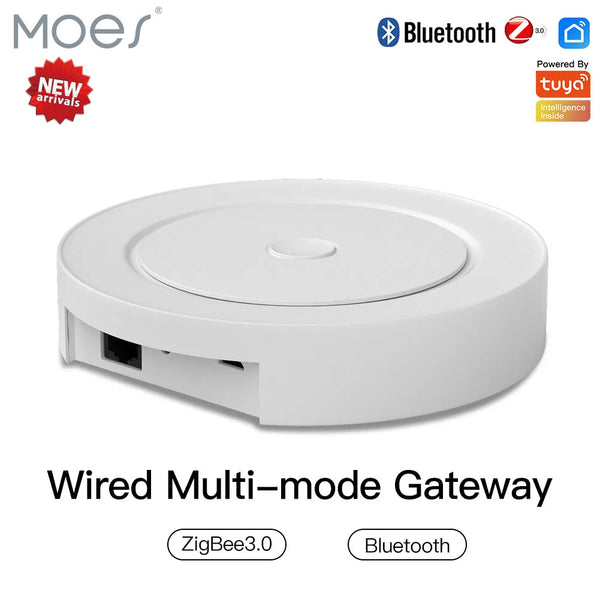 MOES Smart Multi-mode Gateway ZigBee 3.0 Hub | WiFi & Bluetooth Mesh Hub | Works with Tuya, Alexa, Google Home