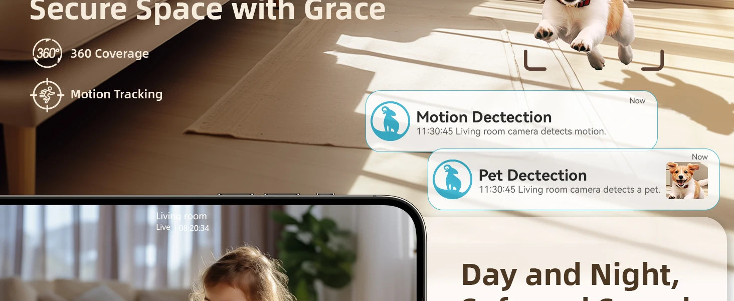 Blurams 2K Indoor PTZ WiFi Camera with 2-Way Talk