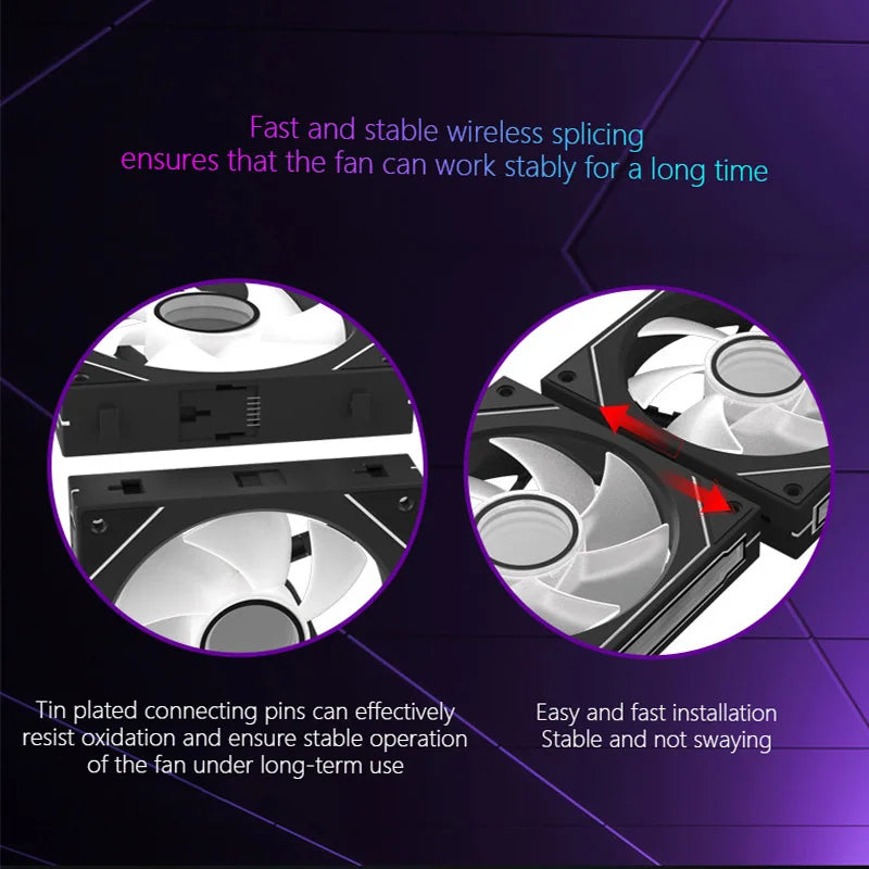 JUMPEAK MX120 360mm Modular Wireless Splicing ARGB Cooling Fan | Infinite Mirror Effect for PC Water Cooler