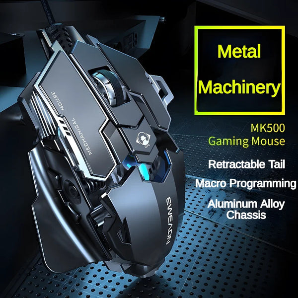 Wired Mechanical Gaming Mouse – 9-Key, 12800 DPI RGB