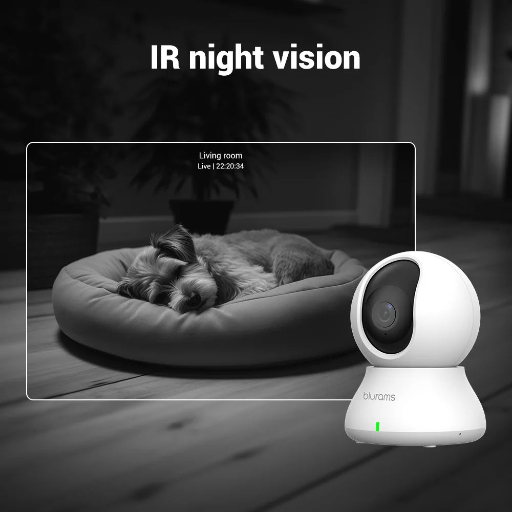 Blurams 2K Indoor PTZ WiFi Camera with 2-Way Talk