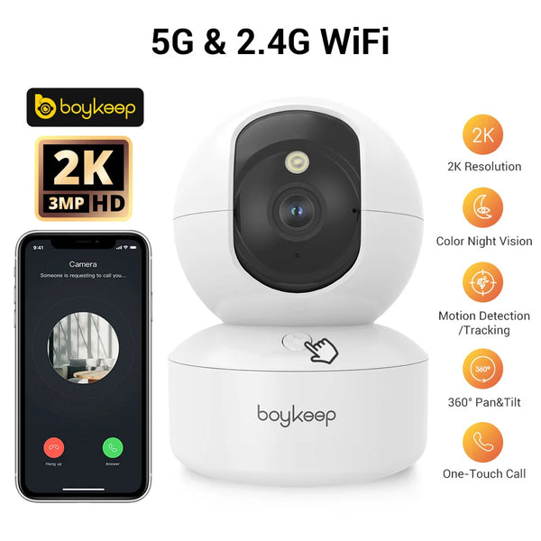BoyKeep 3MP WiFi Smart Baby Monitor Camera – Auto Tracking