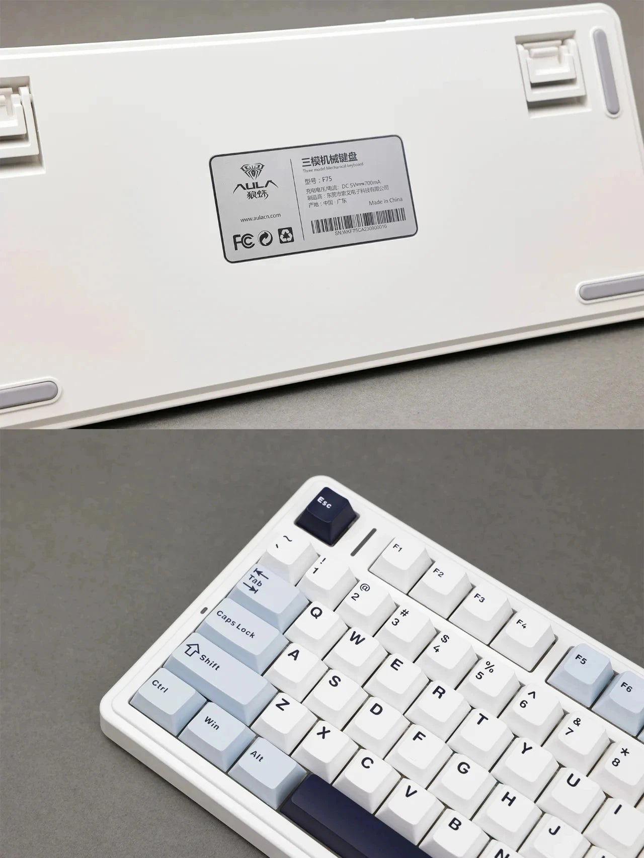 AULA F75 Gaming Mechanical Keyboard – 75% Layout, Tri-Mode, RGB