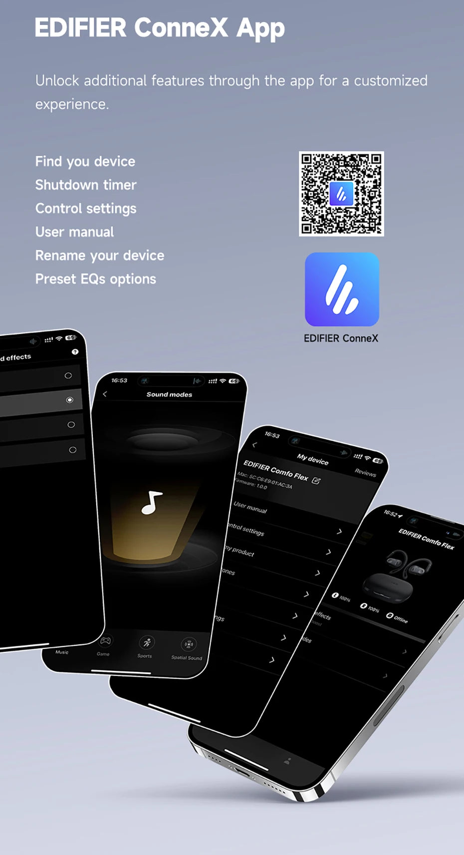Edifier Comfo Flex Open-Ear Bluetooth 5.4 Earphones