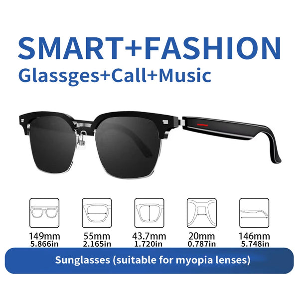 Smart Wireless Bluetooth Glasses | Music & Phone Call Sunglasses for Men & Women, Fashionable Design
