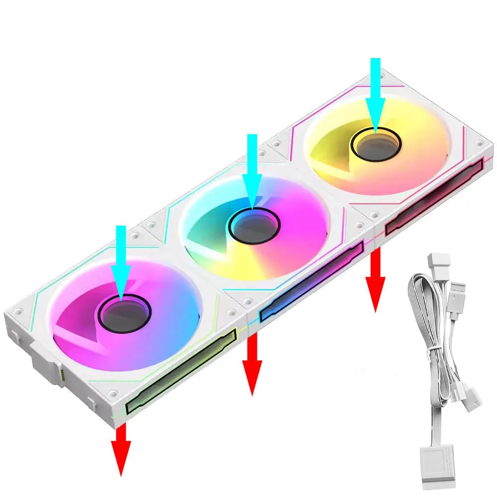 JUMPEAK MX120 360mm Modular Wireless Splicing ARGB Cooling Fan | Infinite Mirror Effect for PC Water Cooler