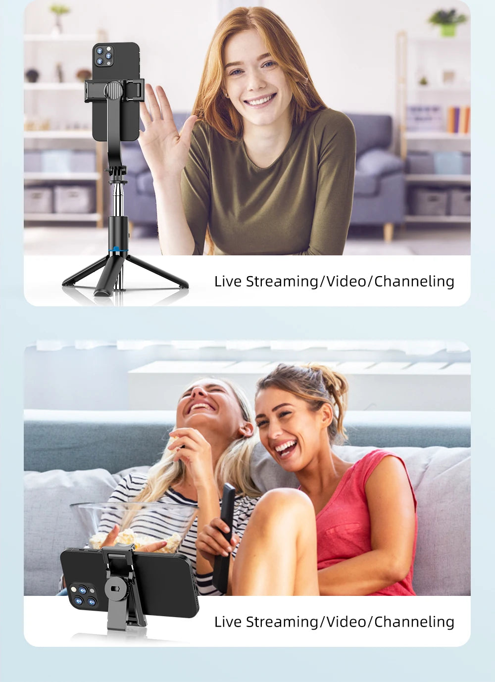 W&O C01 Selfie Stick Tripod with Wireless Stabilizer