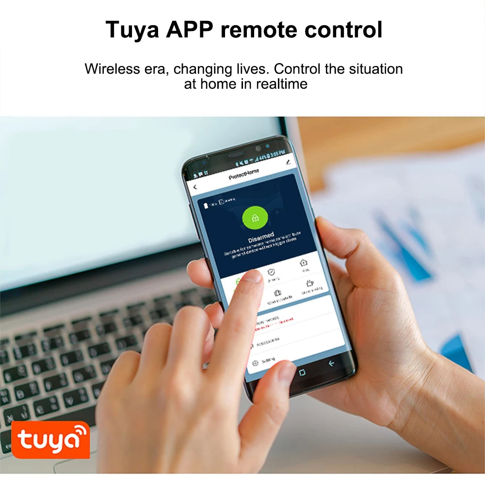 CS118 WiFi+GSM+GPRS 3-in-1 Smart Home Alarm System | Tuya App Control & 433MHz Door Bell