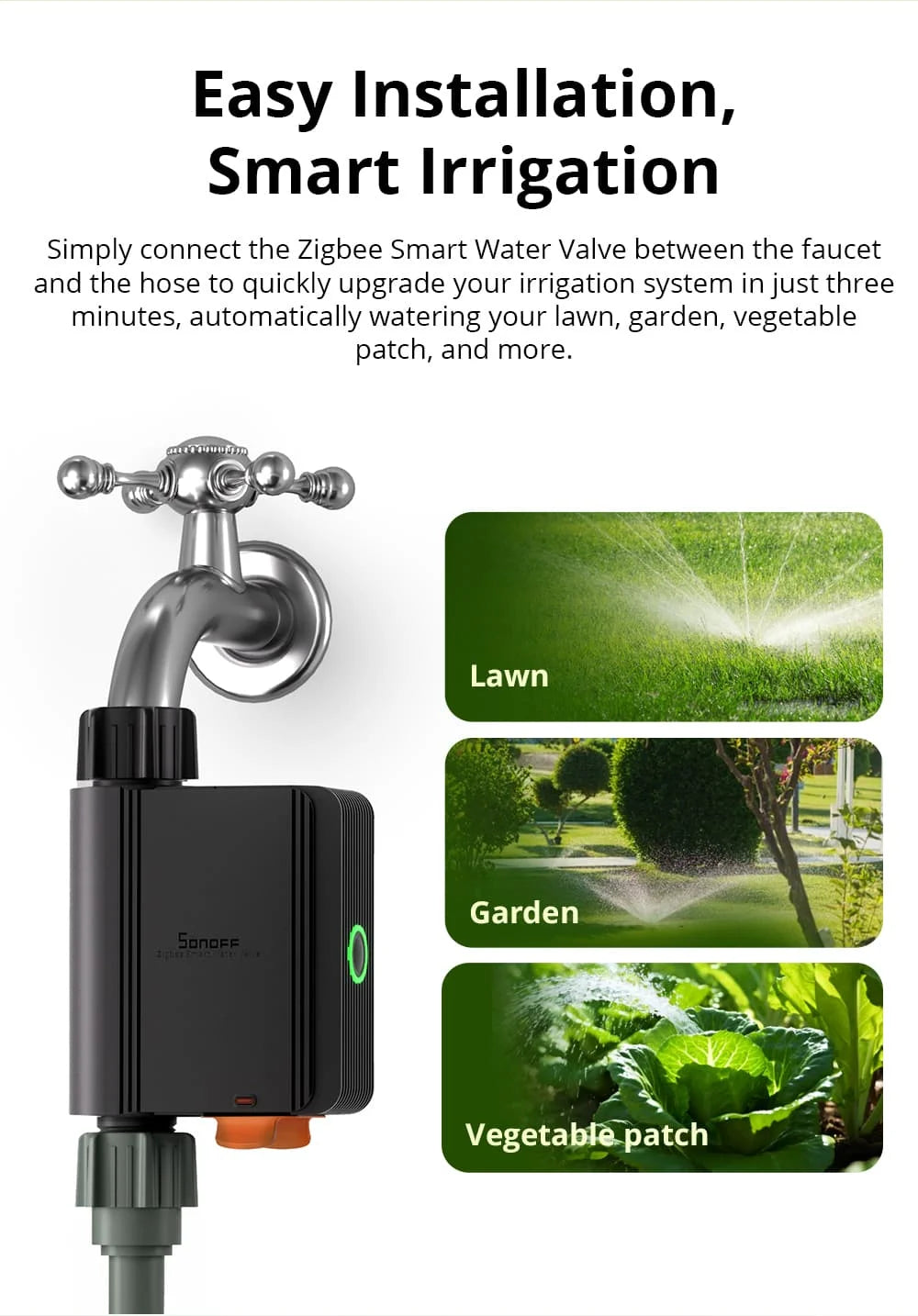 SONOFF SWV Zigbee Smart Water Valve Controller