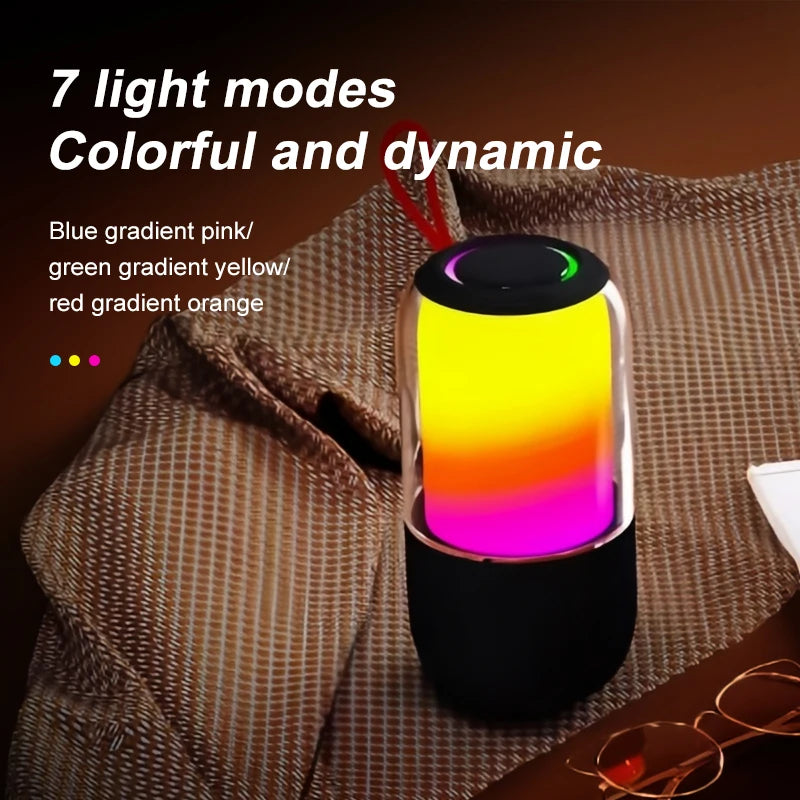 Bluetooth 5.3 Portable Speaker with LED Lights