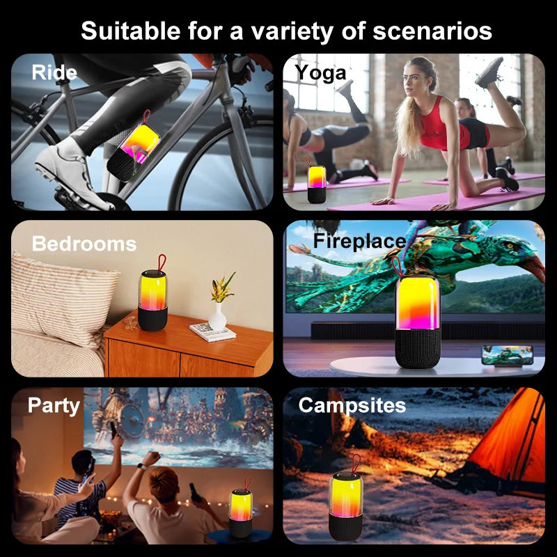 Bluetooth 5.3 Portable Speaker with LED Lights