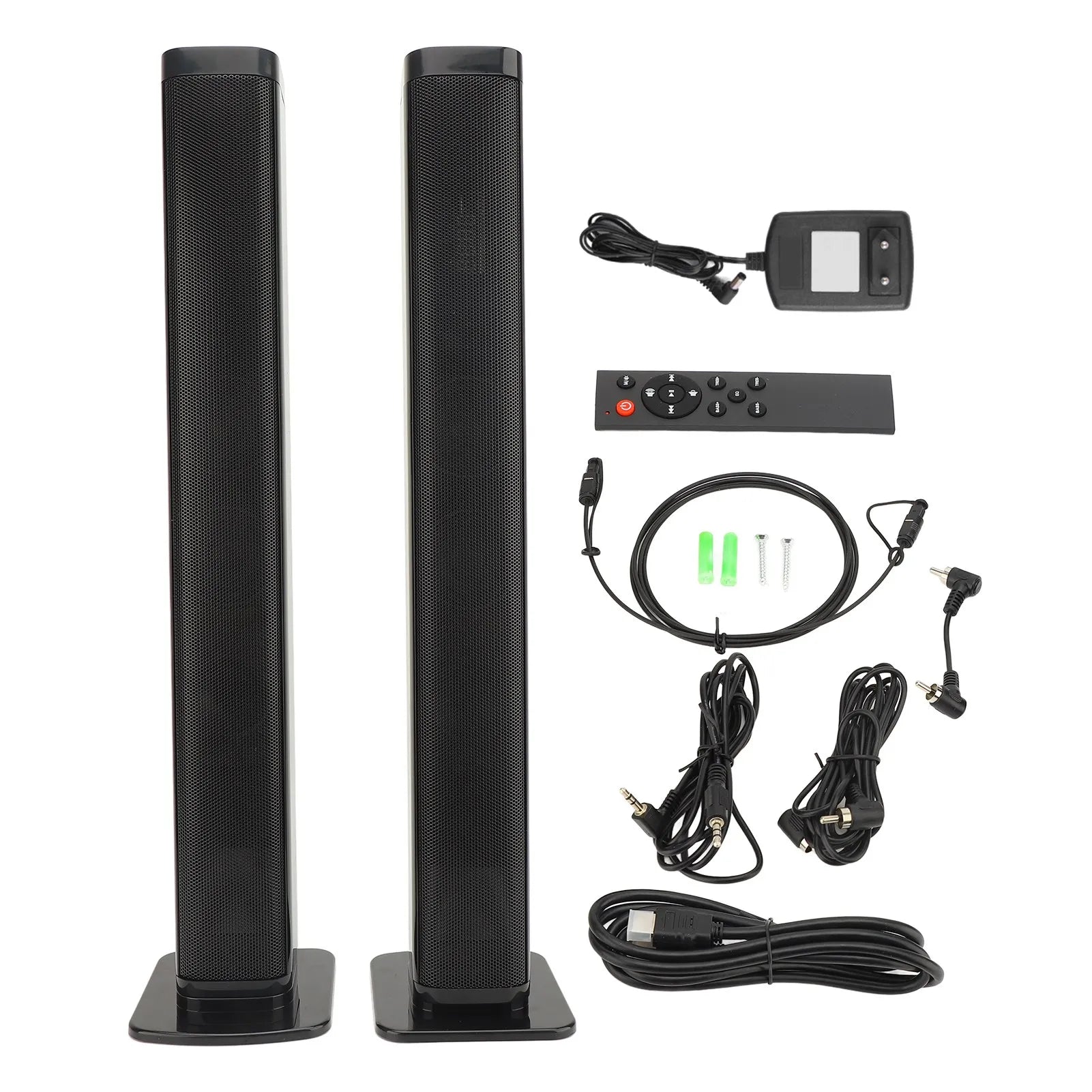 2-in-1 Bluetooth Soundbar with Remote – Wall-Mountable TV Speaker, HD Cable Included