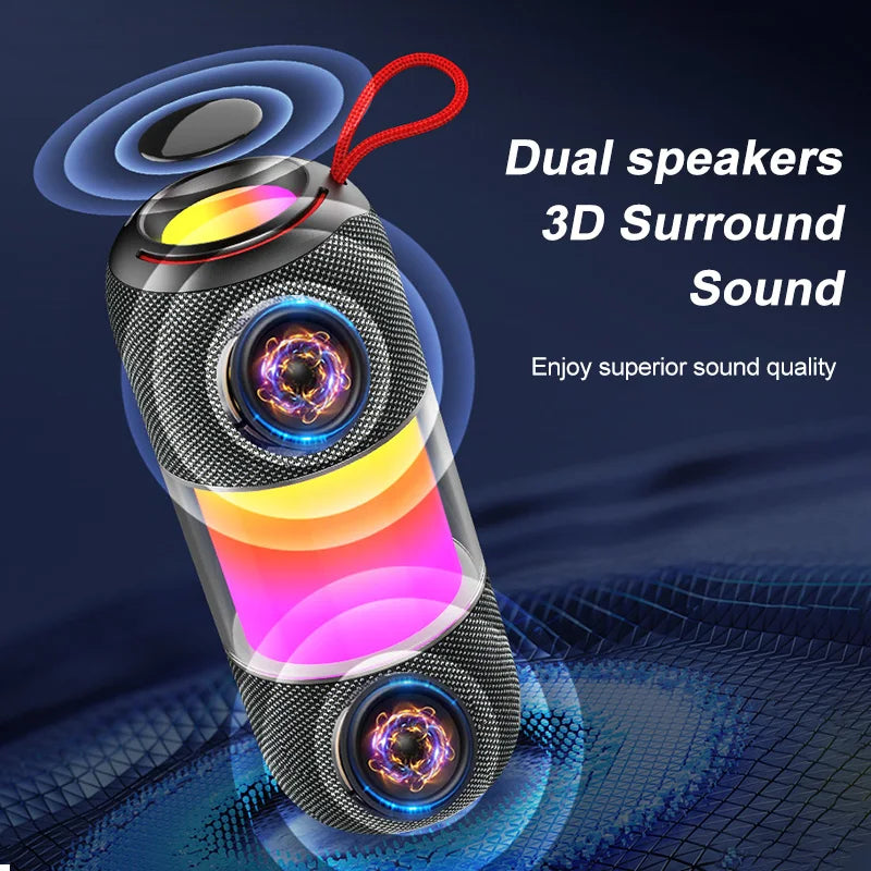 BT2676 Bluetooth 5.3 Speaker – LED Soundbar with Subwoofer & IPX7 Waterproof