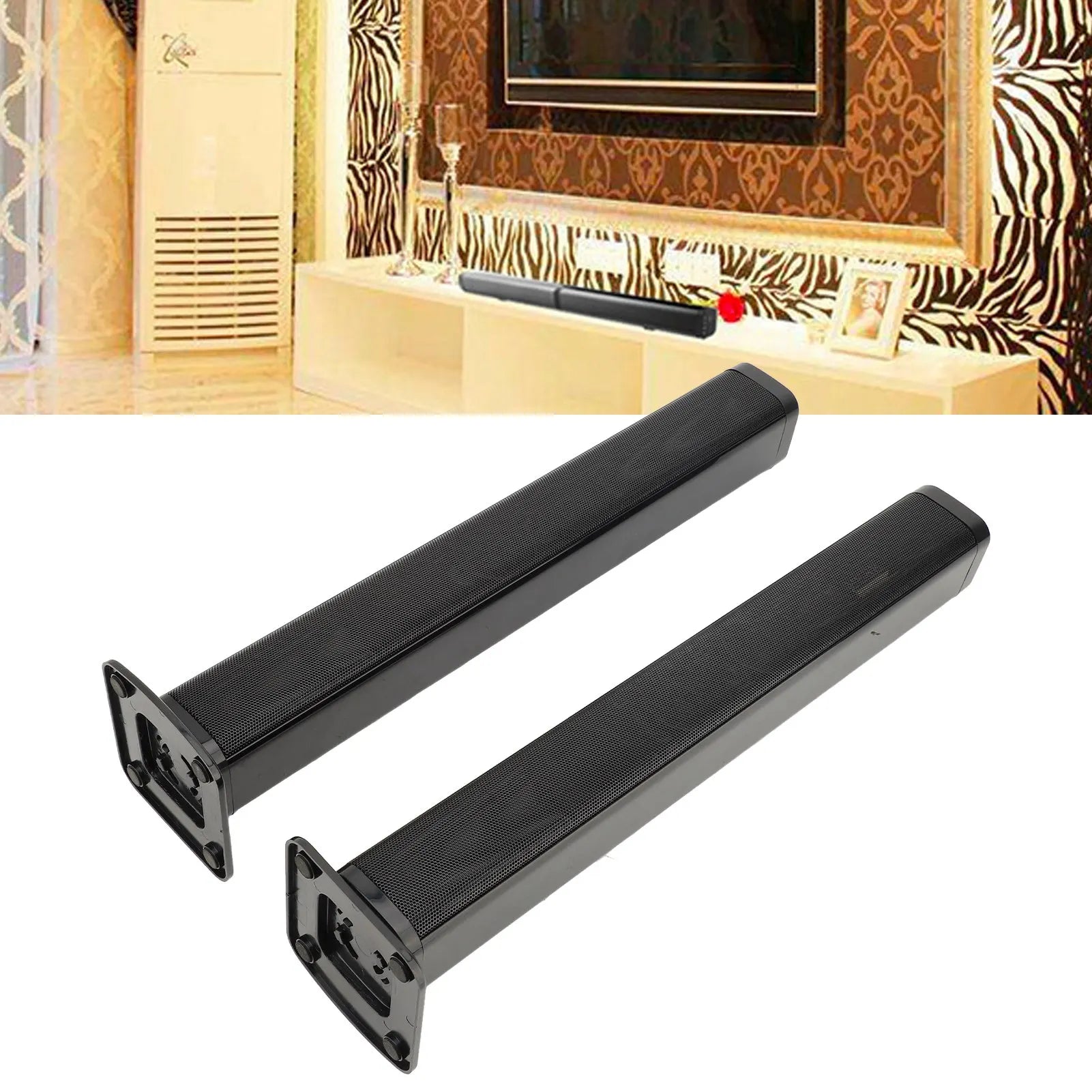 2-in-1 Bluetooth Soundbar with Remote – Wall-Mountable TV Speaker, HD Cable Included