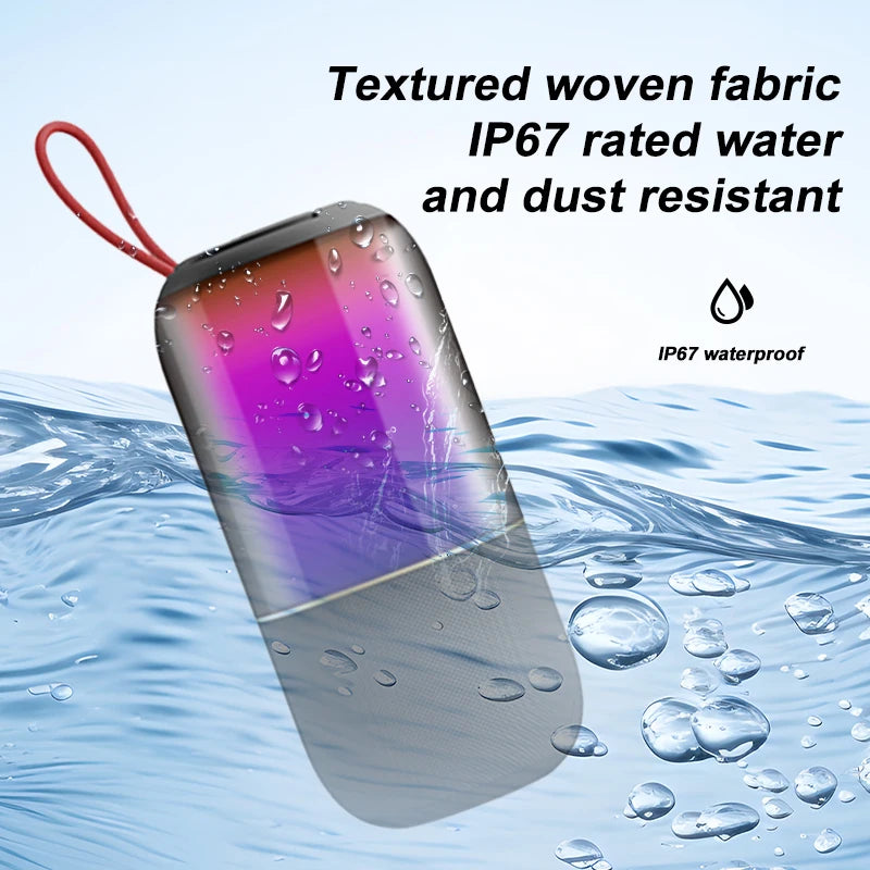 Bluetooth 5.3 Portable Speaker with LED Lights