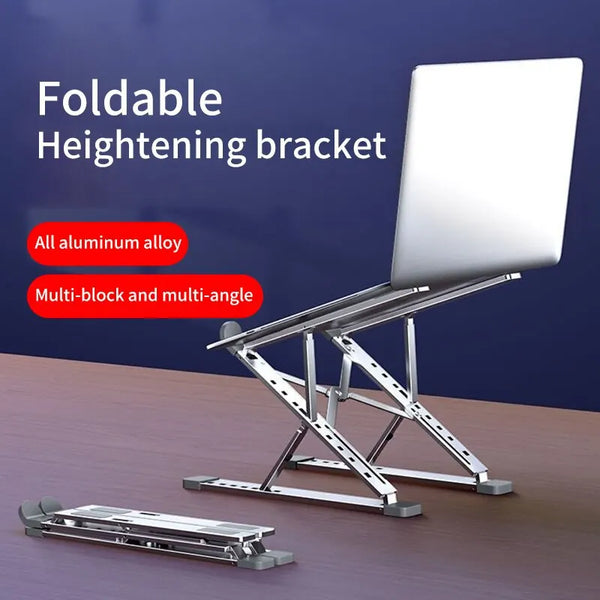 Folding Adjustable Laptop Stand for MacBook | Aluminum Tablet & PC Holder with Heat Dissipation