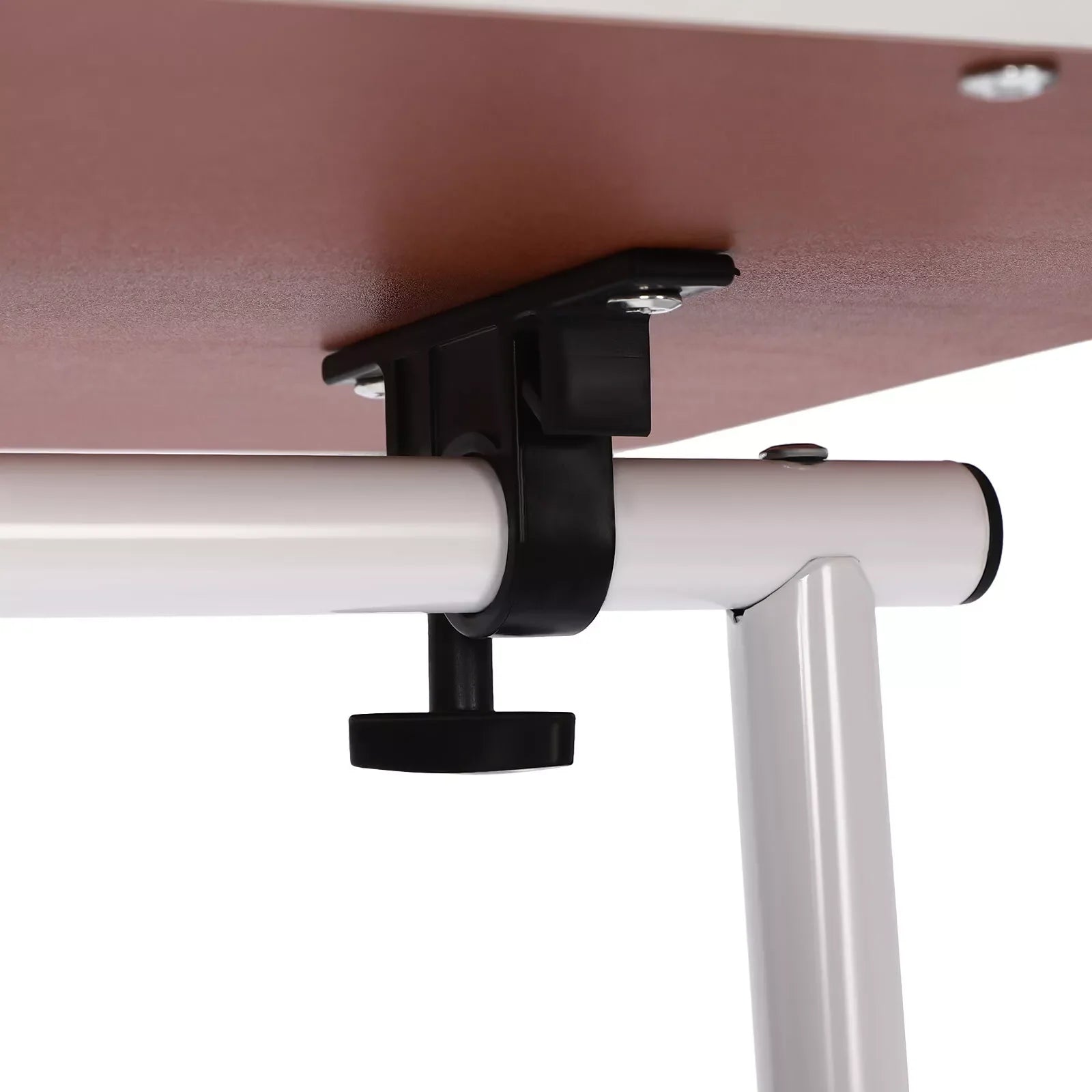 Rolling Laptop Desk with Adjustable Height | Office Computer Table with Storage & Wheels